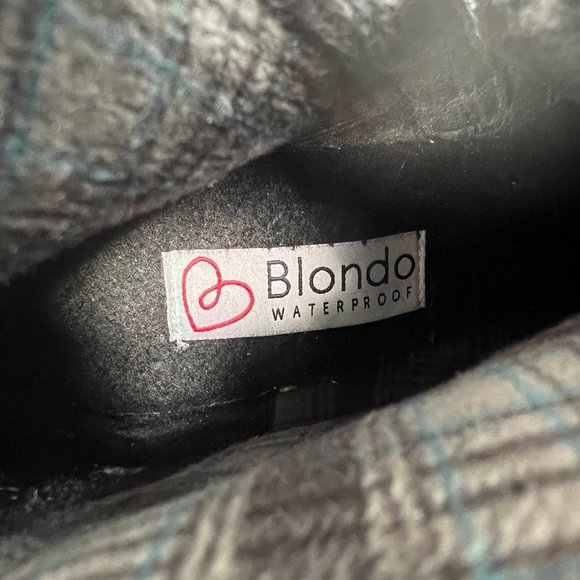 Blondo Waterproof Suede Leather Heeled Moto Booties Chunky Heel Winter Boots 7.5 - Picture 4 of 11